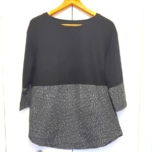 ⚡COS navy cotton top with dotted design
